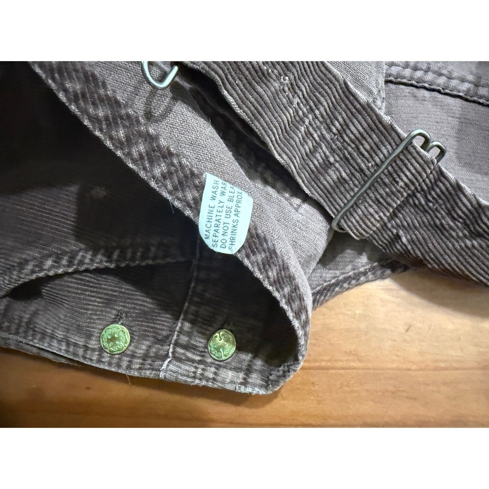 Vintage 70s Oskosh Unisex Overall Pants Men XS Womens S Corduroy Cotton Wide XX6 - Picture 4 of 8